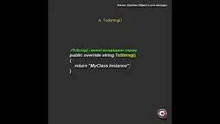 Класс System.Object и его методы | .NET | C#