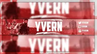 Yvern Youtube Banner Speed Art | Photoshop