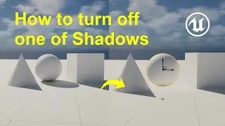 How to turn off one of shadows in Unreal Engine 5