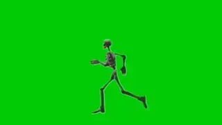 Skeleton Running Green Screen background effect Chroma key videos || No copy right claim free use