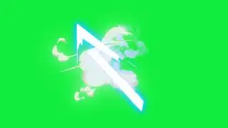 White-Blue X Slash Impact Green Screen - Energy Sword VFX Effect - No Copyright