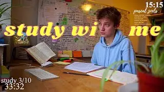 LIVE | 12-HOUR study with me (2 Part) 📚🌧 rain sounds & pomodoro timer 60 & 10