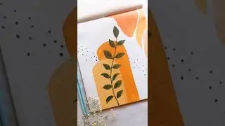 Boho painting for beginners aesthetic ✨ / Simple acrylic painting #shorts #paintingtutorial #short