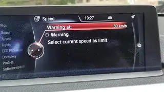 BMW 320d f30, f31 how to setup speed limit warning