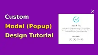 How To Create Custom Modal (Popup) with HTML CSS and Jquery in Hindi. Create a Modal Box In Website.