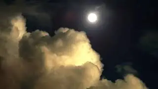 Full Moon Clouds Motion Background Video