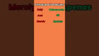 Portuguese Vocabulary 