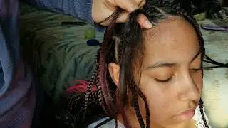 Box braids tutorial for beginners or for mother with curly hair kids. (part 2 of 4)