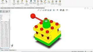 Tool post assembly in Solid Works |