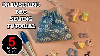 How to Make a Simple Drawstring Bag Reusable Gift Bag | Quick DIY Project for Selling
