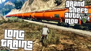 GTA 5 PC: Long Trains Mod (Grand Theft Auto V)