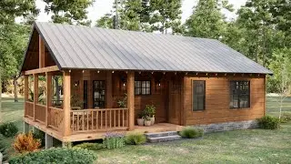 29'x29' (9x9m)  STUNNING Cabin Design: Embracing Simple and Complete Living