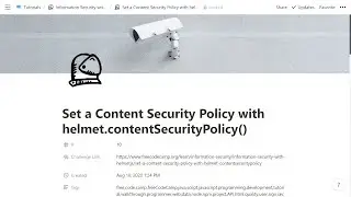 10 - Set a Content Security Policy with helmet.contentSecurityPolicy() - freeCodeCamp