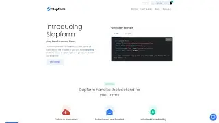 Use Slapform to send contact forms without paying to a server