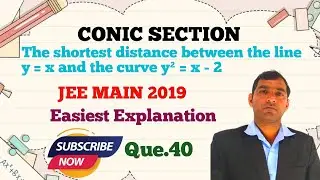 the shortest distance between the line y= x and the curve y² = x-2