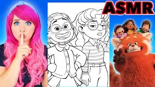 ASMR Coloring Turning Red Mei & Priya | Calming ASMR Coloring for Relaxation & Stress-Relief