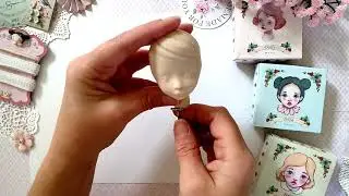 We make the doll's head using a doll's face mold.