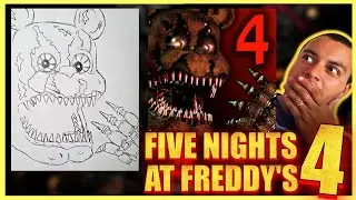 COMO desenhar o FNF4 ( fivenightsatfreddys) - tutorial/ passo a passo - Erik arts