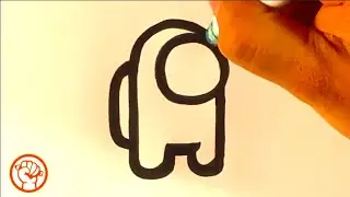 How to Draw Among Us - Mini Crewmate Standing - Easy Drawing Lesson