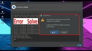 Intel HAXM   problem solve   ||   android studio HAXM    problem solve
