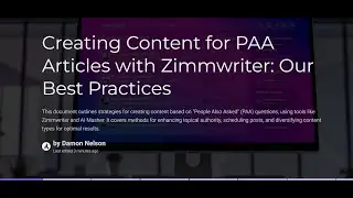 Which is Better? PAA or Topical Authority Prompting in Zimmwriter Bulk-WritingArticles