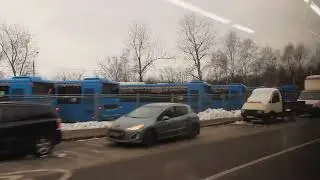 Виды на Западное Бирюлево из окна автобуса 837 и заезд в район с МКАДа