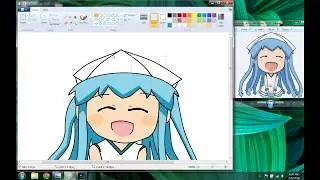 IKAMUSUME IN SQUID GIRL SPEED PAINT USING MOUSE! ^_^