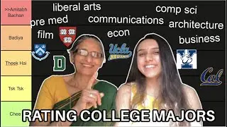 rating college majors + colleges with my INDIAN grandma on Diwali | 2020