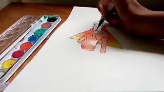 Watercolor speedpaint 1 - sunset