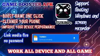 TURBO+ apk ada fps monitornya 60 fps Support All Device and game,no password