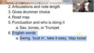 Creating a big band drum chart from a led trumpet part.
