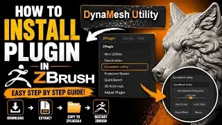 Install plugin in zbrush easy way.