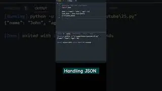 Handling JSON using json Module! 