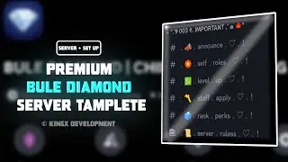 All-In-One Discord Server Template | Blue Diamond Modern Server | Free Resources & Easy Guide 