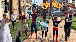  مغامرة مجنونة مع أولاد الأبطال الخارقين 😂