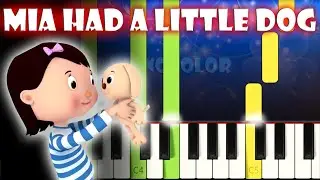 Mia Had a Little Dog - Little Baby Bum | Piano Tutorial | Karaoke