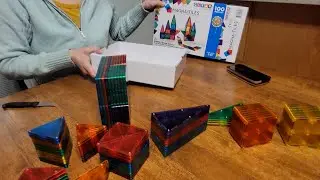 What do you get in a 100 piece Magna tiles set unboxing