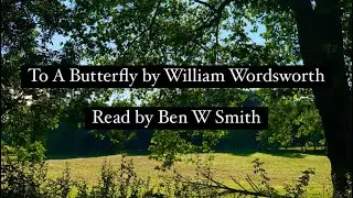 To A Butterfly by William Wordsworth - British accent, read by Ben W Smith