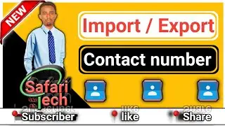 how to import- export contact number