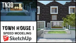 Sketch up Speed Build 1 - Modern Town House 3D Modelling