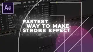 Fastest way to make Strobe/Flicker Effect - After Effect Quick tips