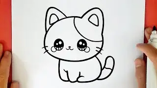 COMO DESENHAR UM GATINHO BEBÊ KAWAII