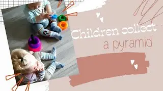 Children collect a pyramid