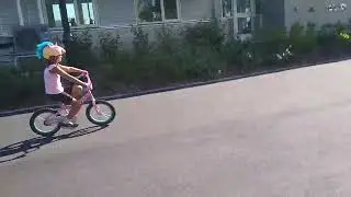 Lia riding her bike again!