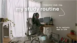study vlog: productive days in my life | medical and HIV research, biostats, coding, school life