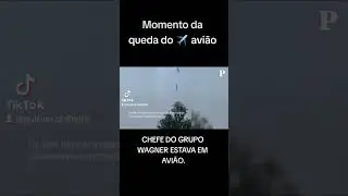 Momento da queda do avião que matou o chefe Wagner