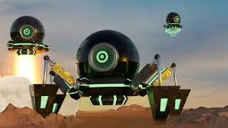 CSG Animation: GIANT ALIEN Z ROBOTS (3D Model)