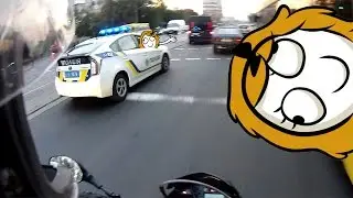 Мотоциклисты и НОВАЯ ПОЛИЦИЯ :) XTX 660 & CB 400