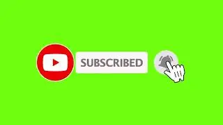 Free Like And Subscribe + Notification Bell Green Screen