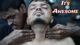 Hard Working Barber Doing High Pressure Head & Shoulder Massage With ASMR Relaxation | Neck Cracking